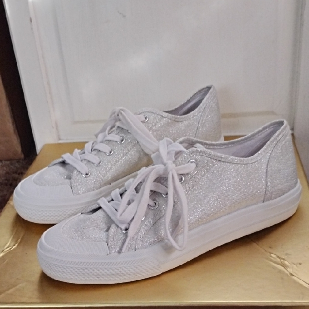 H&M Women's Sparkling Silver Sneakers